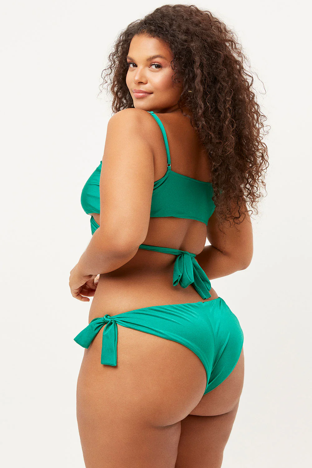 Falcon Shine Wrap Bikini Top - Everglade - Image 4