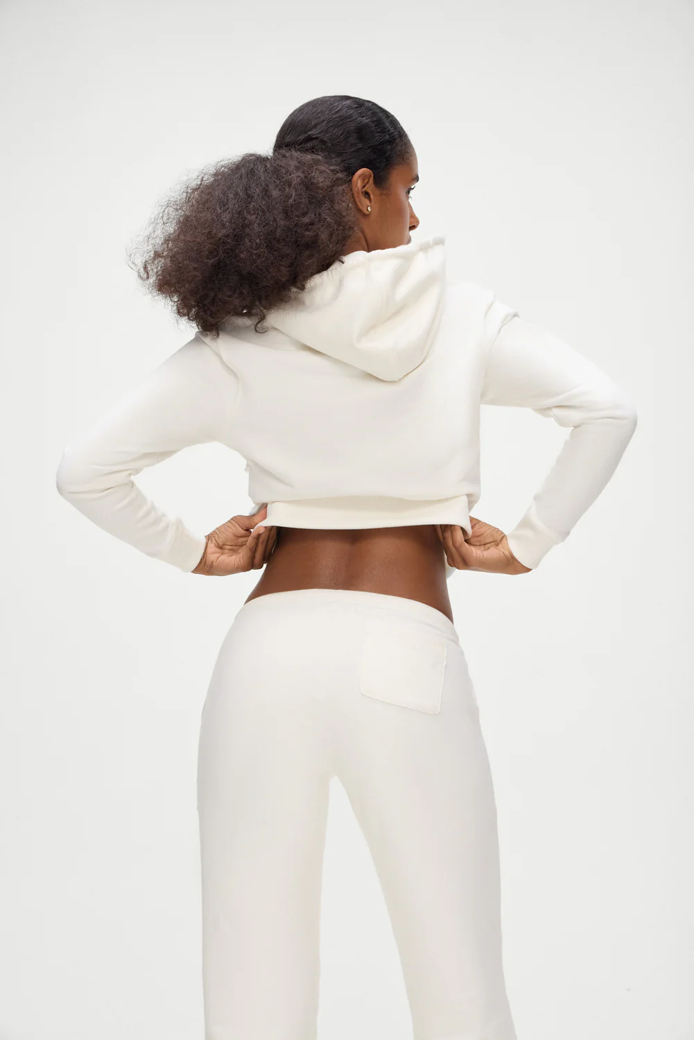 Fall Zip Up Hoodie - White - Image 3