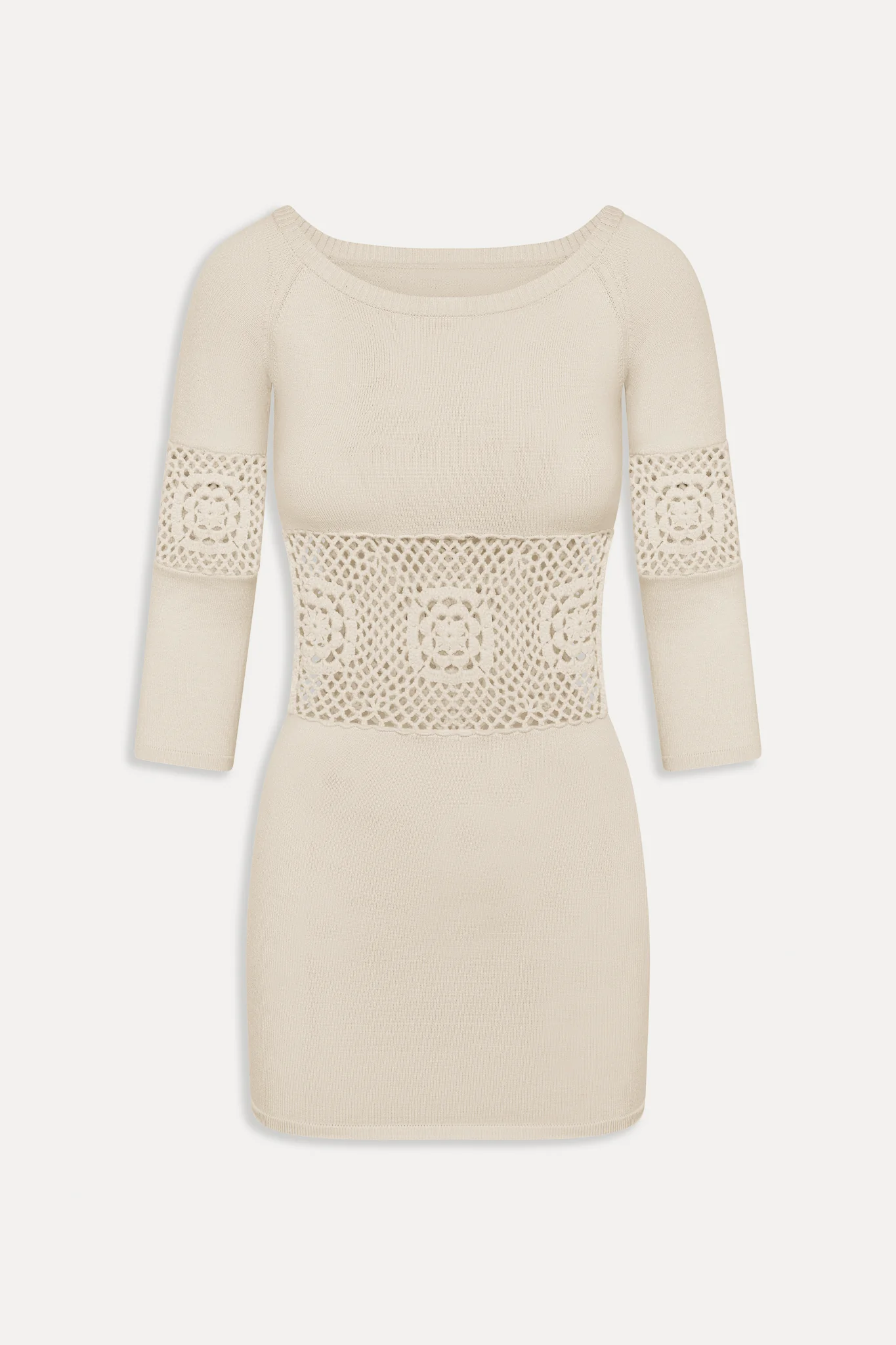 Festival Crochet Knit Mini Dress - Bunny - Image 3