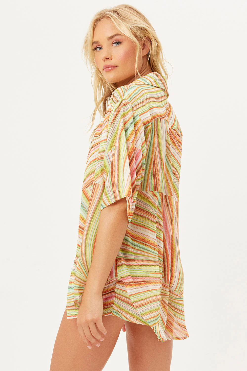 Fifi Sustainable Button Up Shirt - Disco Yellow - Image 3