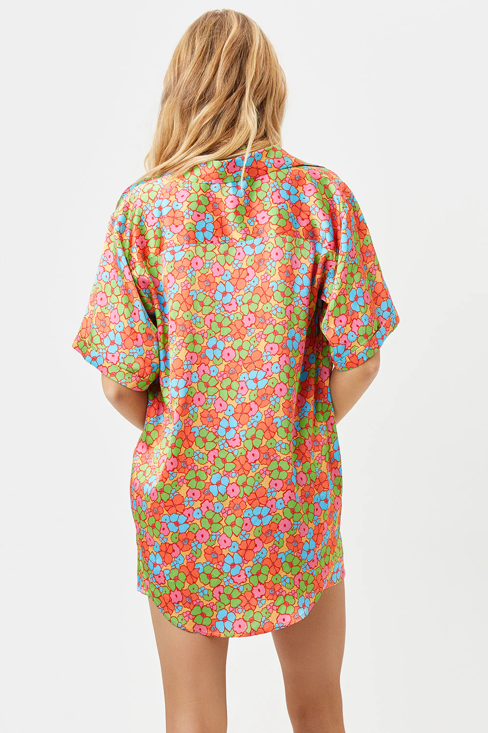 Fifi Silk Button Up Shirt - Groovy - Image 4