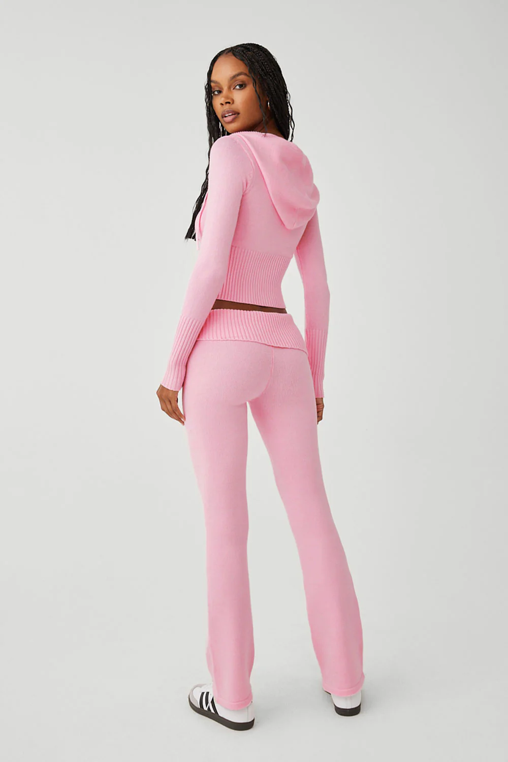 Fleur Cloud Knit Low Rise Pant - Valentine Pink - Image 2