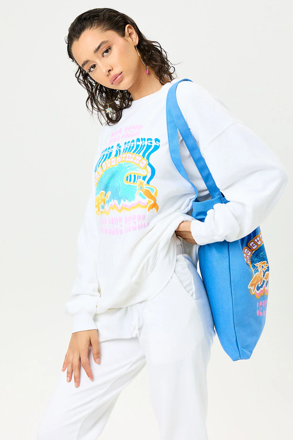 Frank Oversized Sweatpants - White Surfrider - Image 3