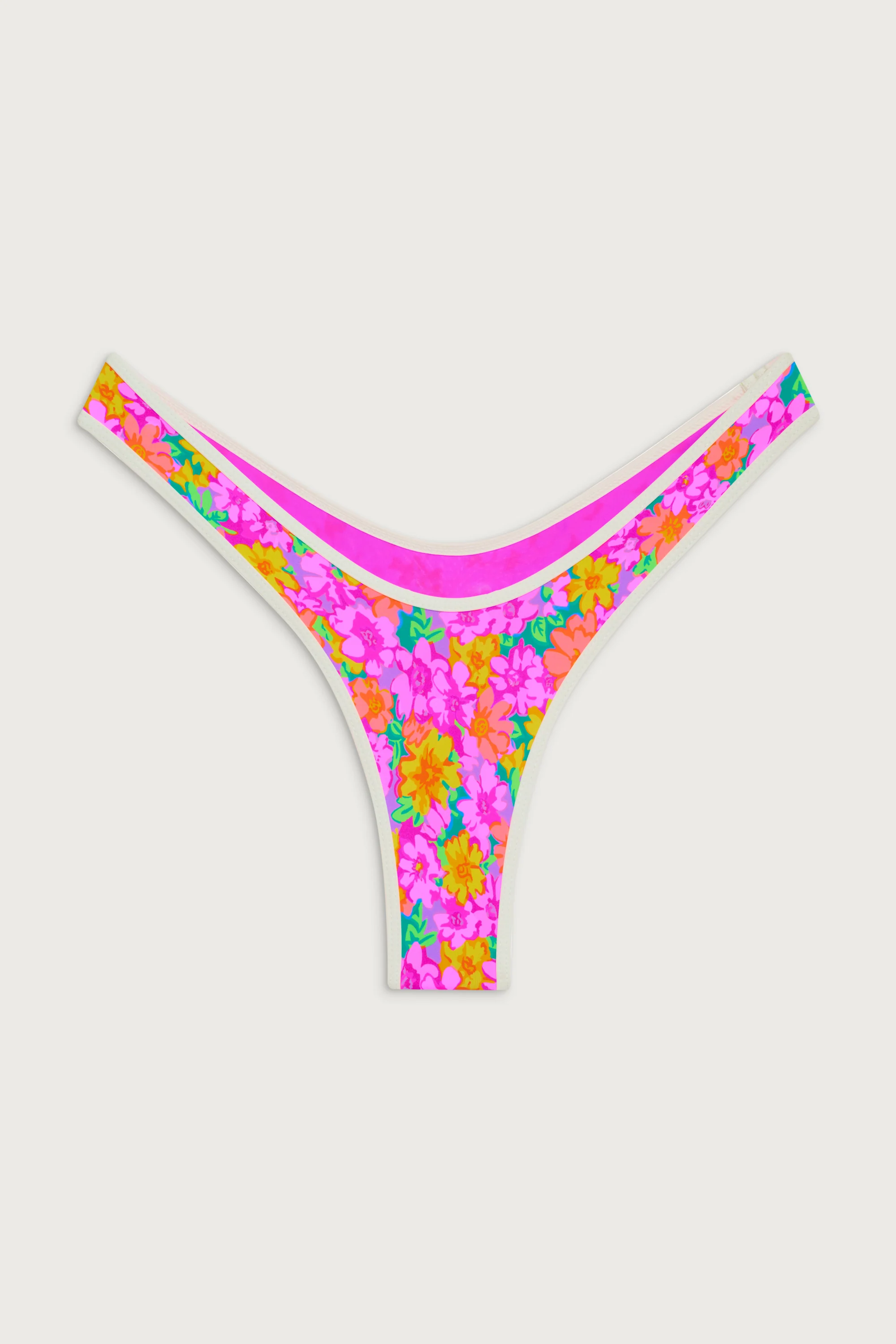 Full Moon Floral Micro Bikini Bottom - Daisy Pond - Image 3