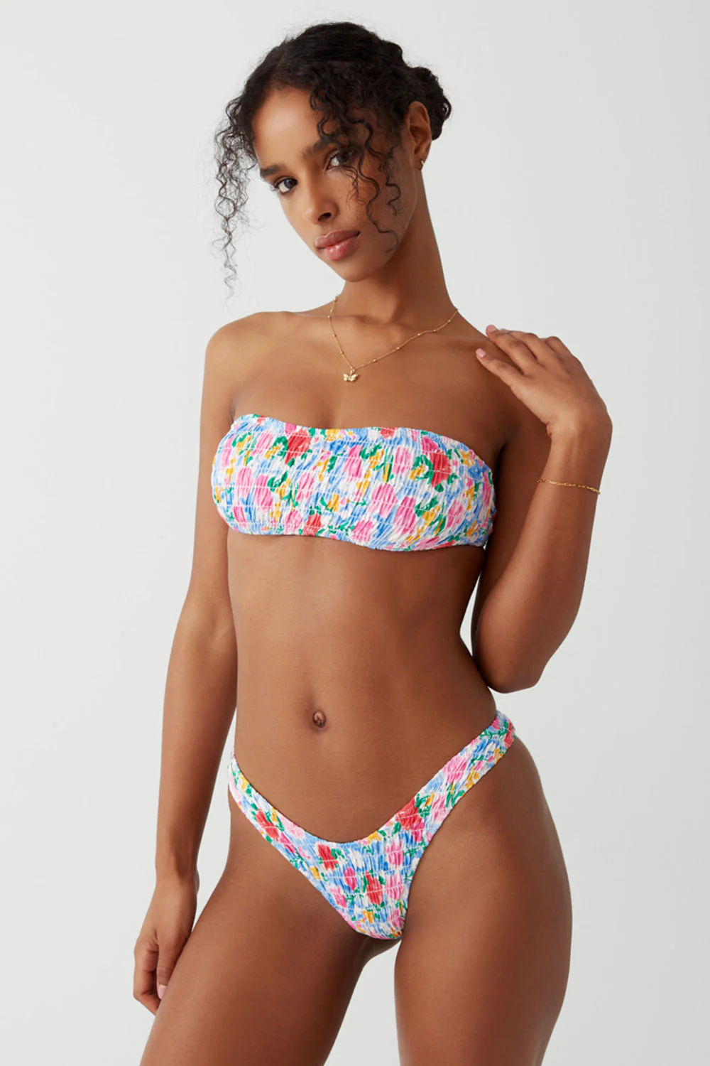 Full Moon Micro Bikini Bottom - Painted Petals - Image 2