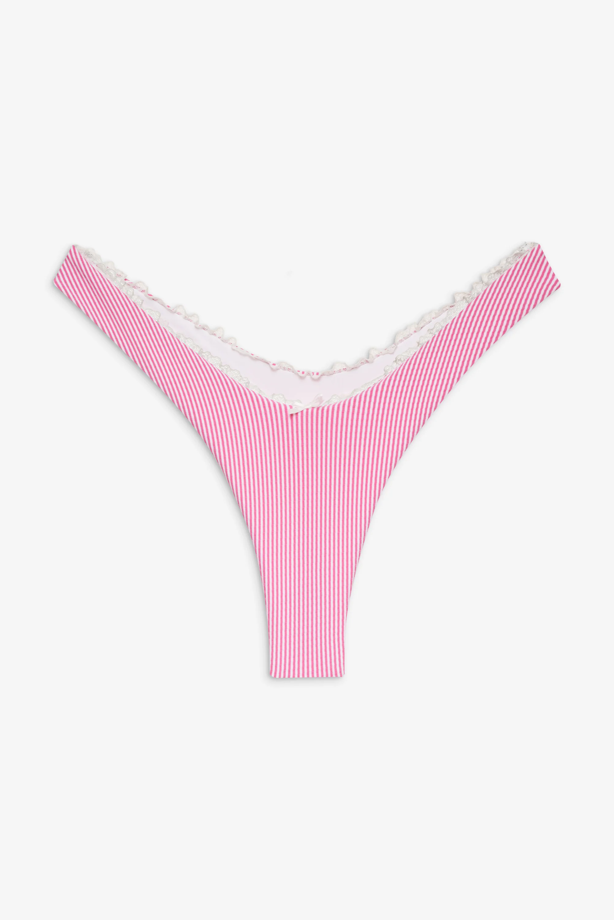 Full Moon Micro Bikini Bottom - Pink Stripe - Image 3