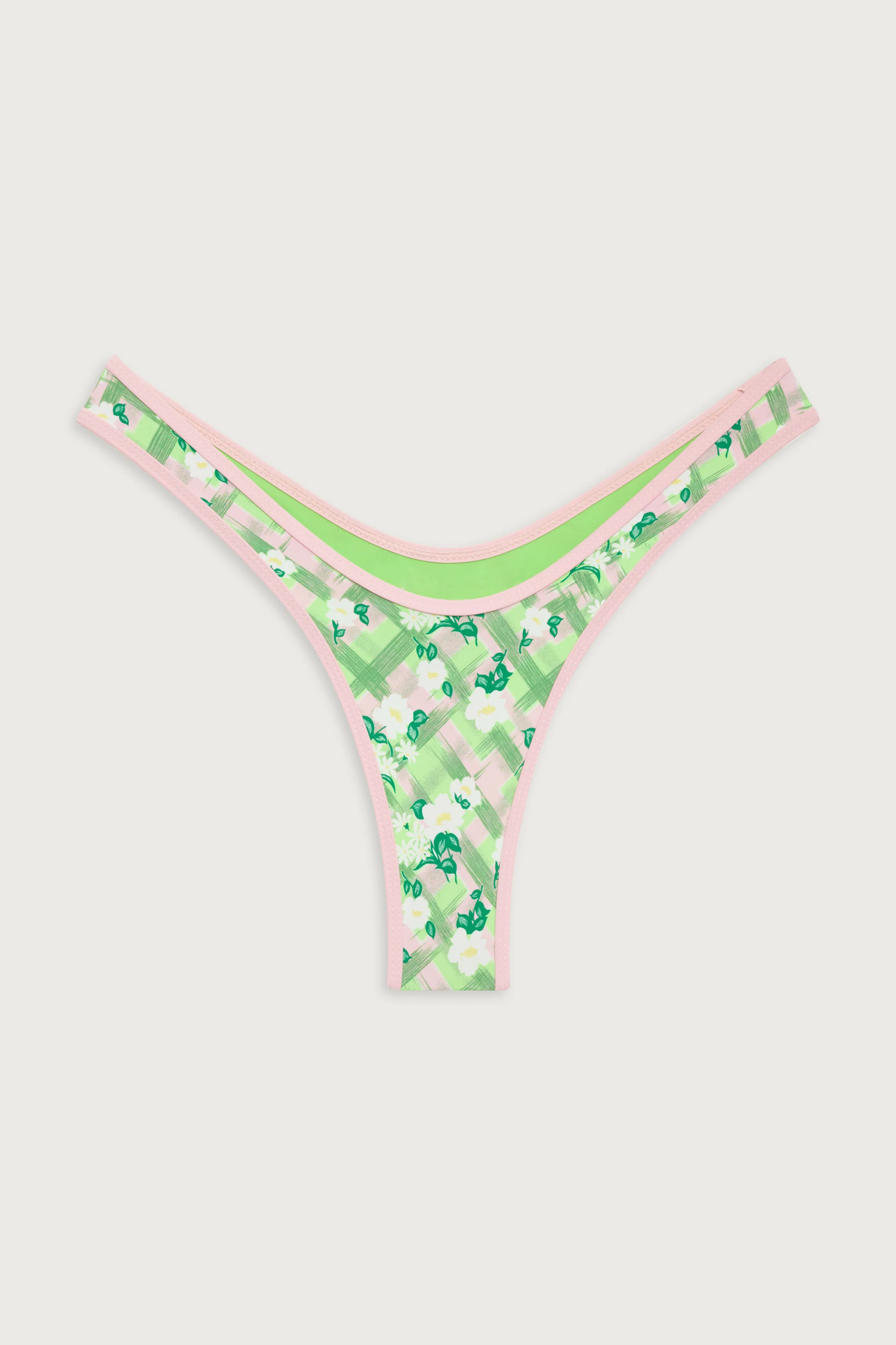 Full Moon Plaid Micro Bikini Bottom - Baby Daisy - Image 3