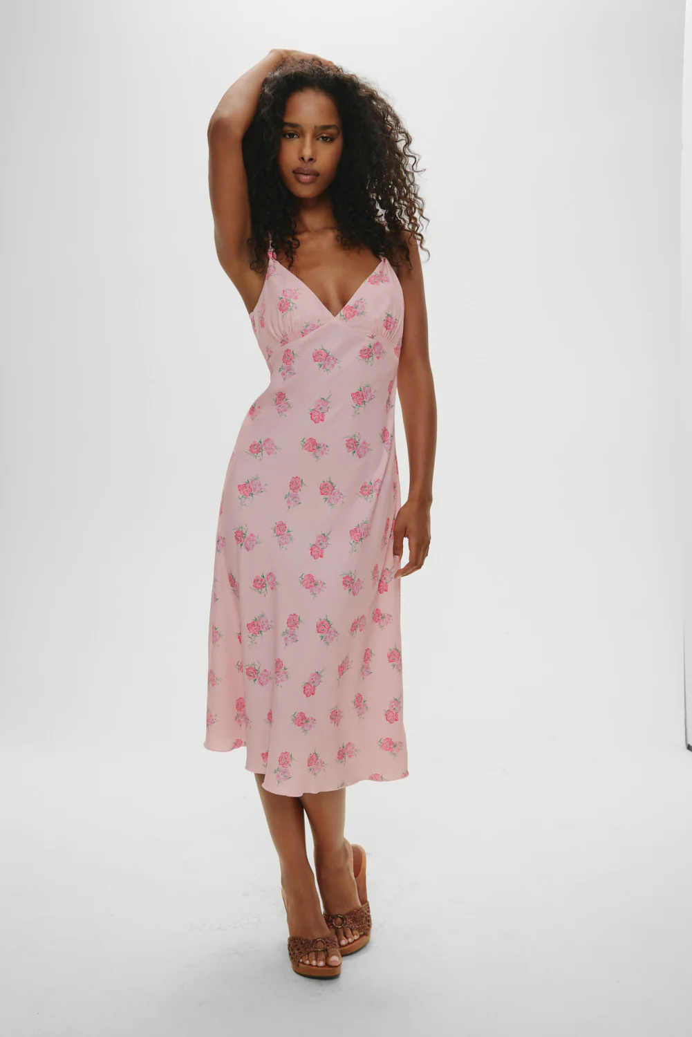 Gem Floral Midi Dress - Fresh Rose - Image 2