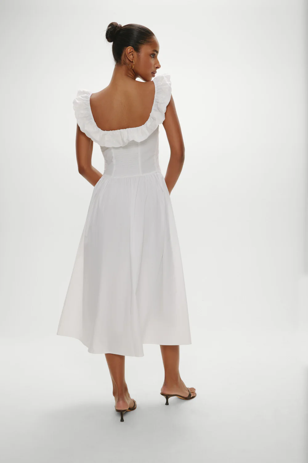Georgia Cotton Embroidered Midi Dress - Angel's Meadow - Image 4