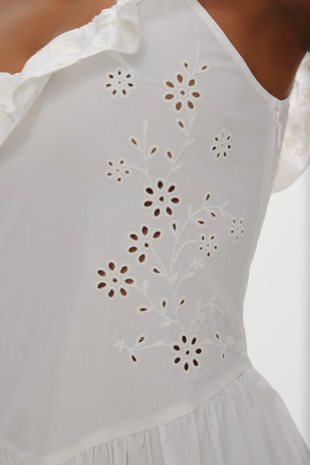 Georgia Cotton Embroidered Midi Dress - Angel's Meadow - Image 6
