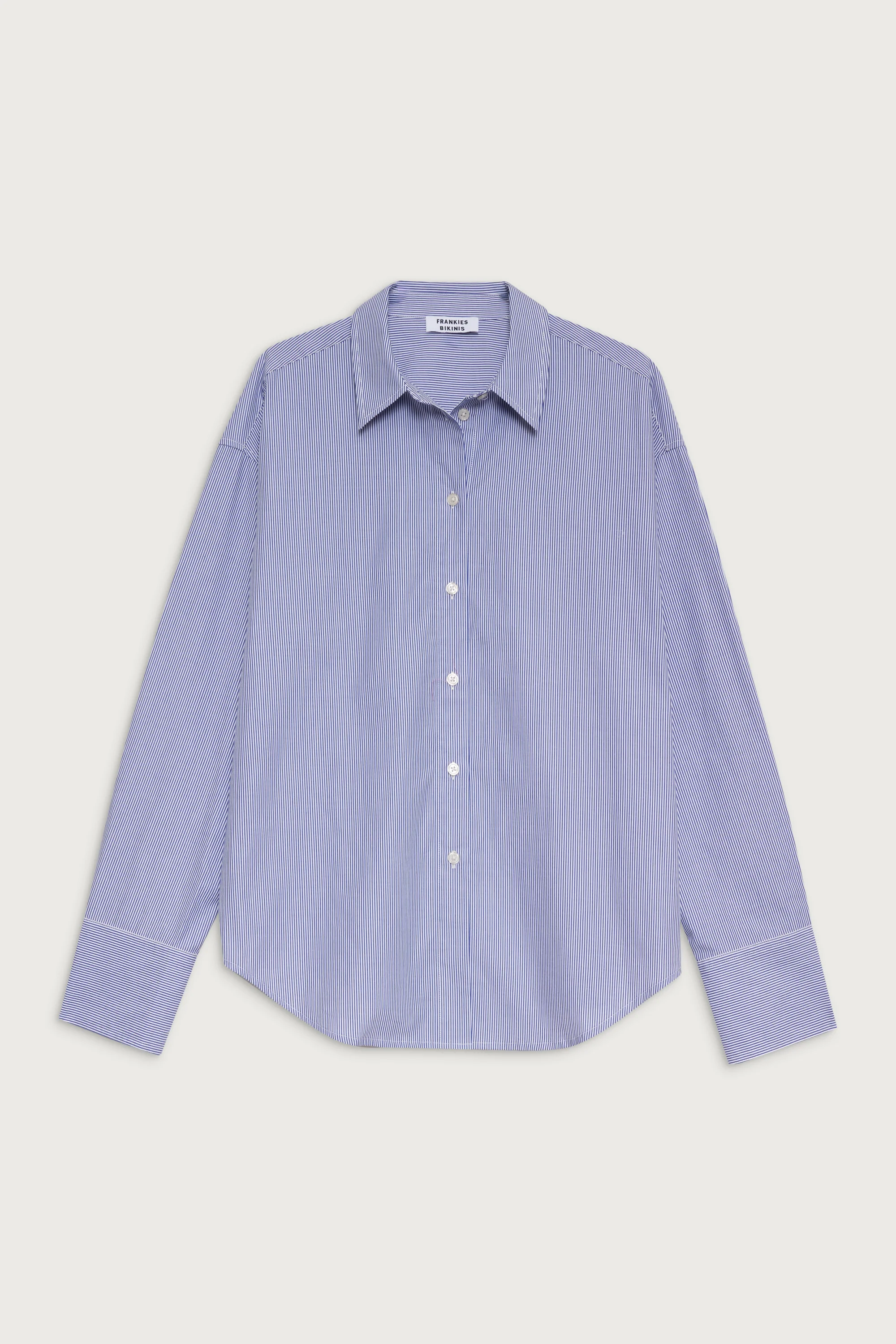 Griffin Striped Button Up Shirt - Midnight Stripe - Image 3
