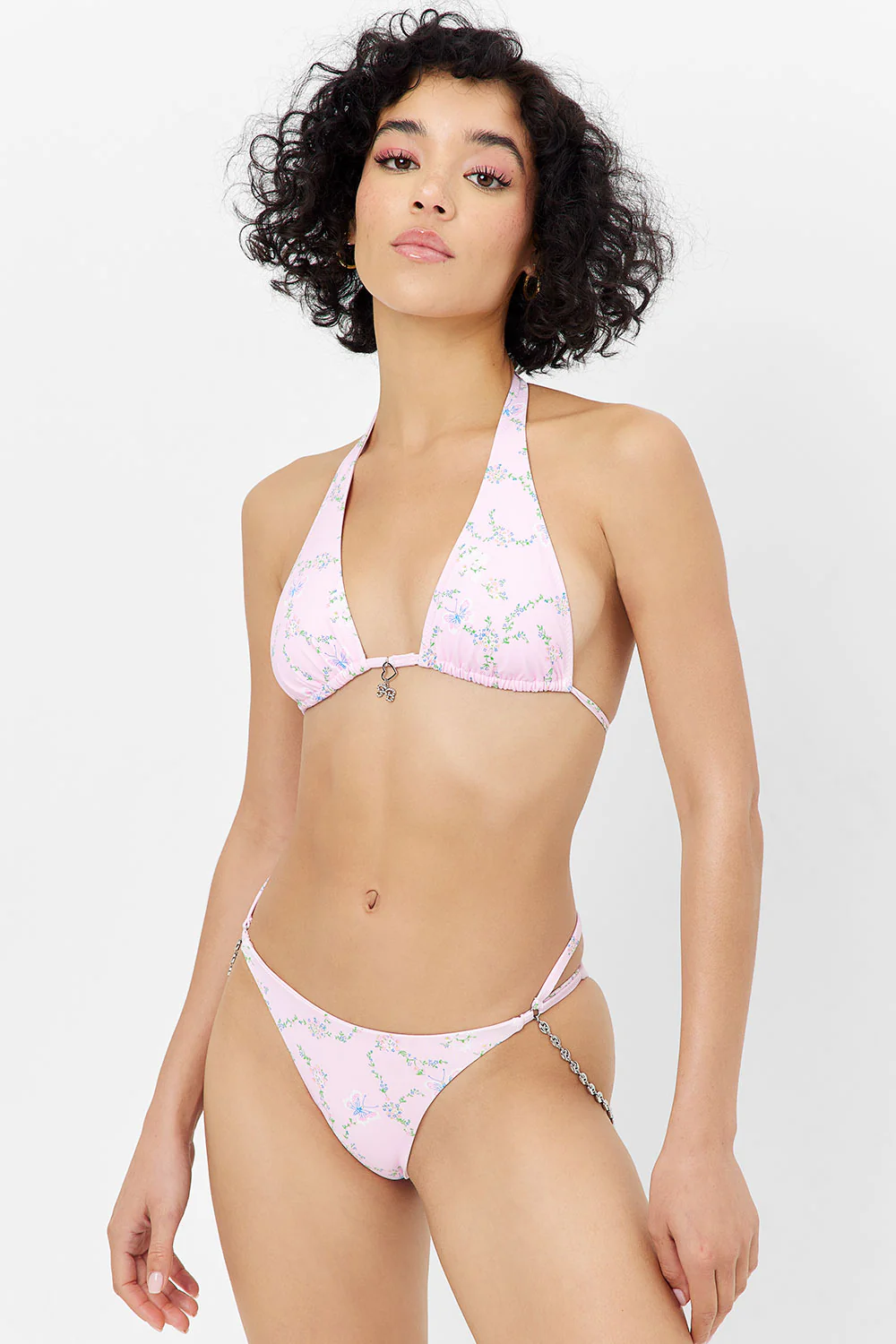 Harlow Floral Halter Bikini Top - Fairytale - Image 5
