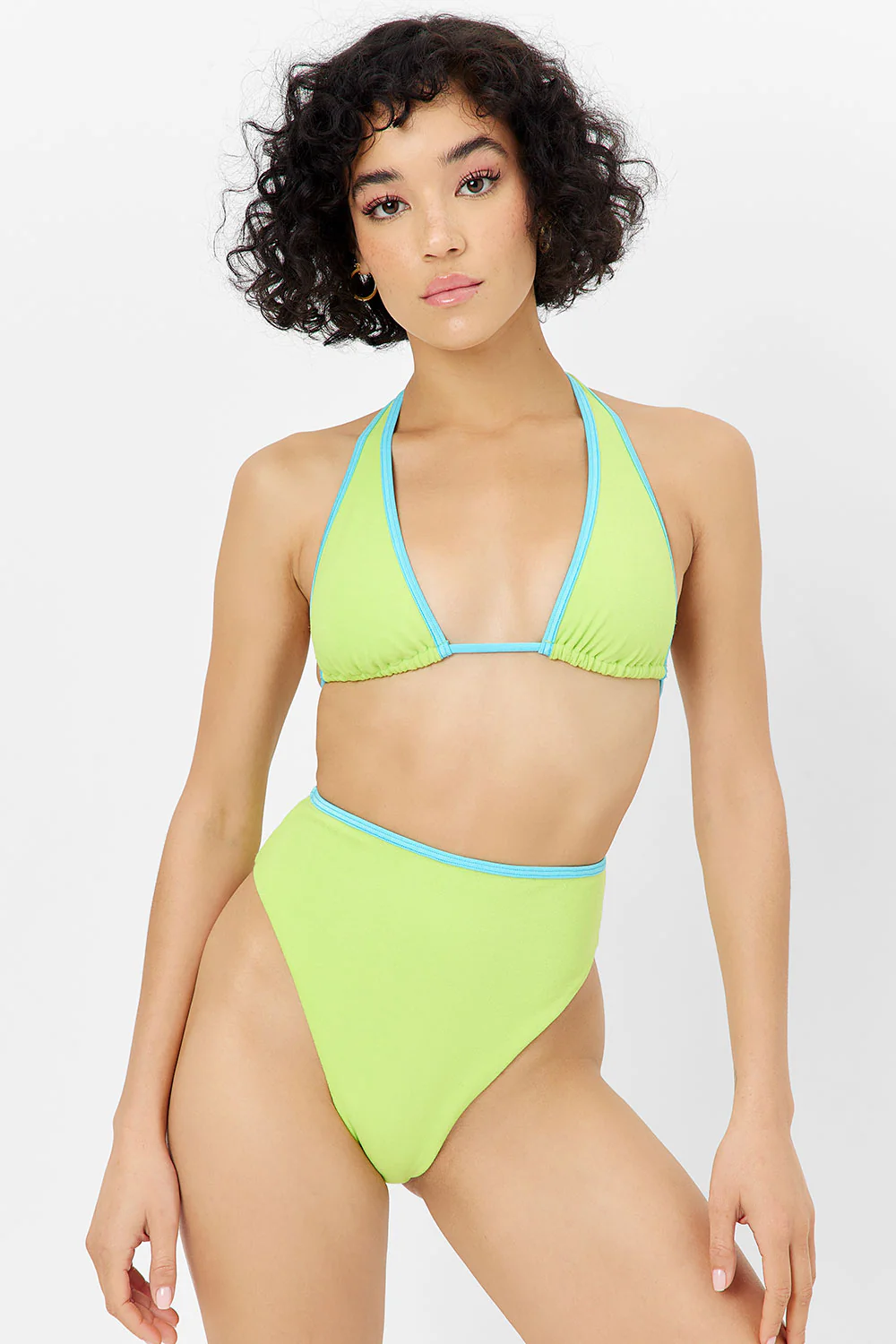 Harlow Terry Halter Bikini Top - Siren - Image 5