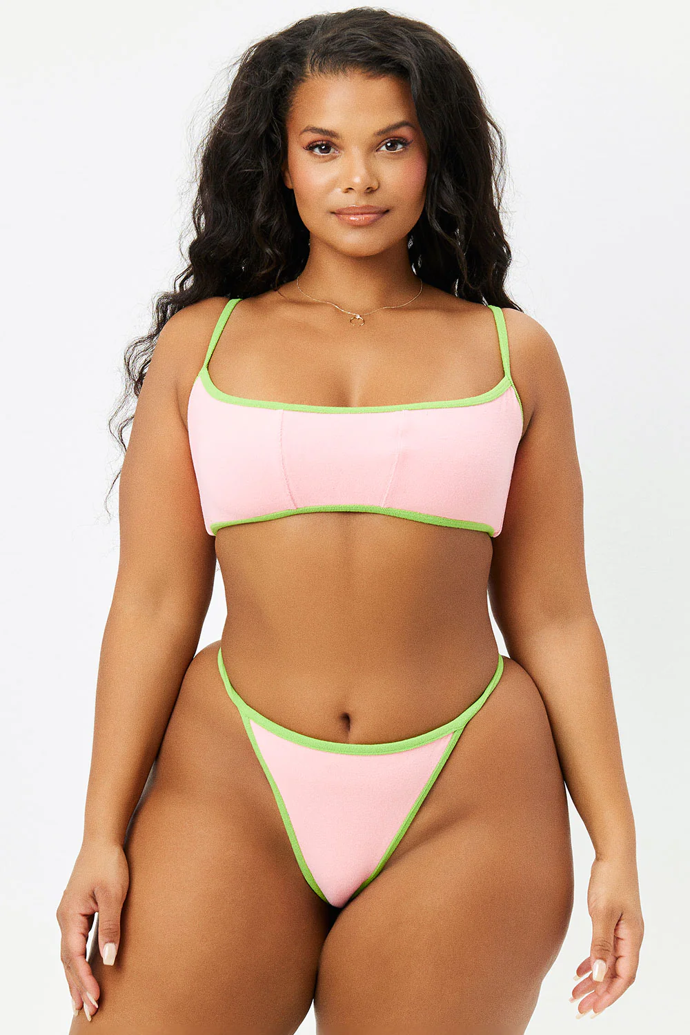 Harmony Terry Thong Bikini Bottom - Summer Melon - Image 3