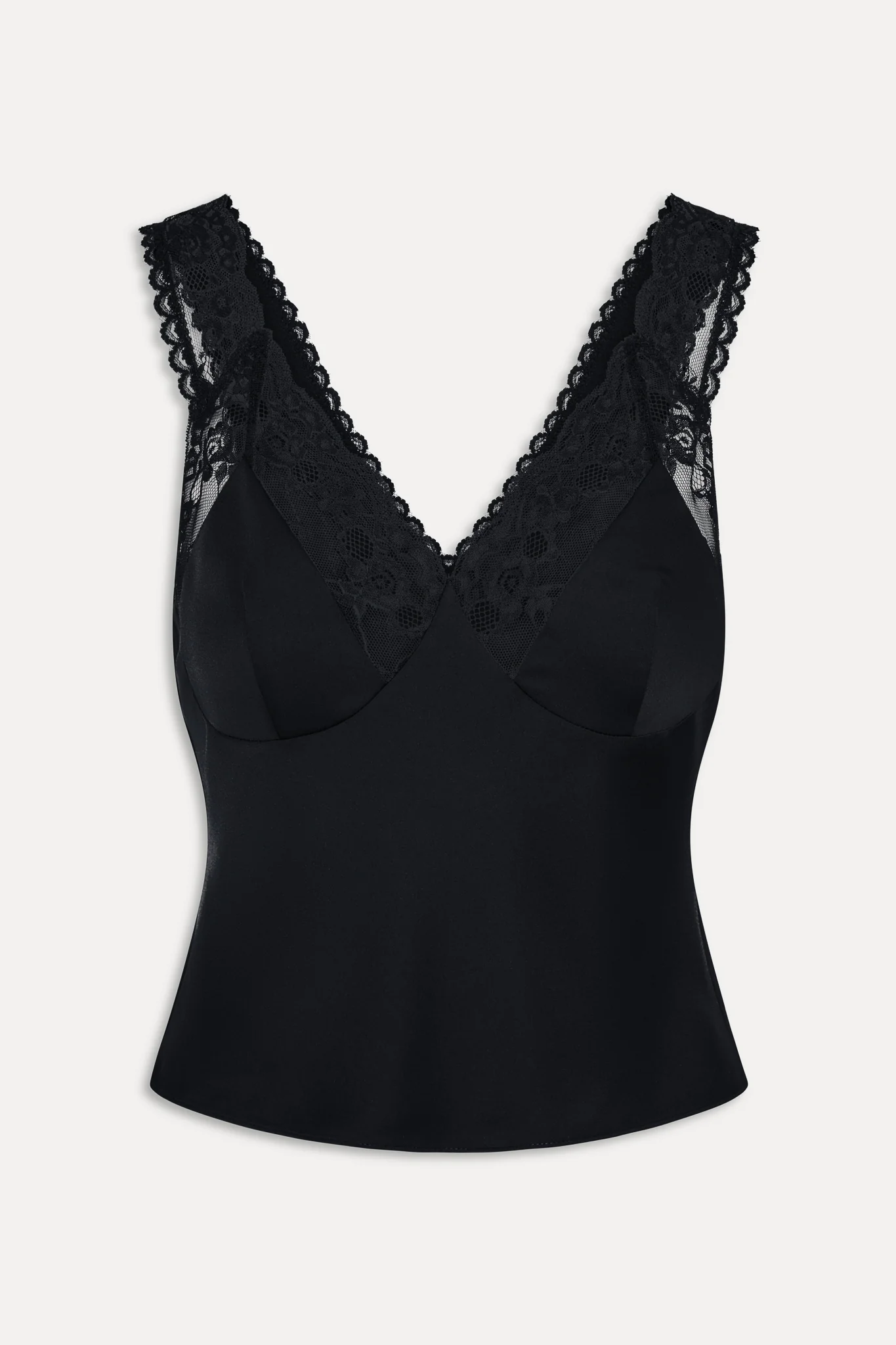 Harper Satin Top - Black - Image 3