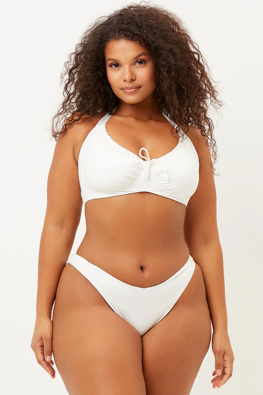 Haven High Cut Cheeky Bikini Bottom - White - Image 2