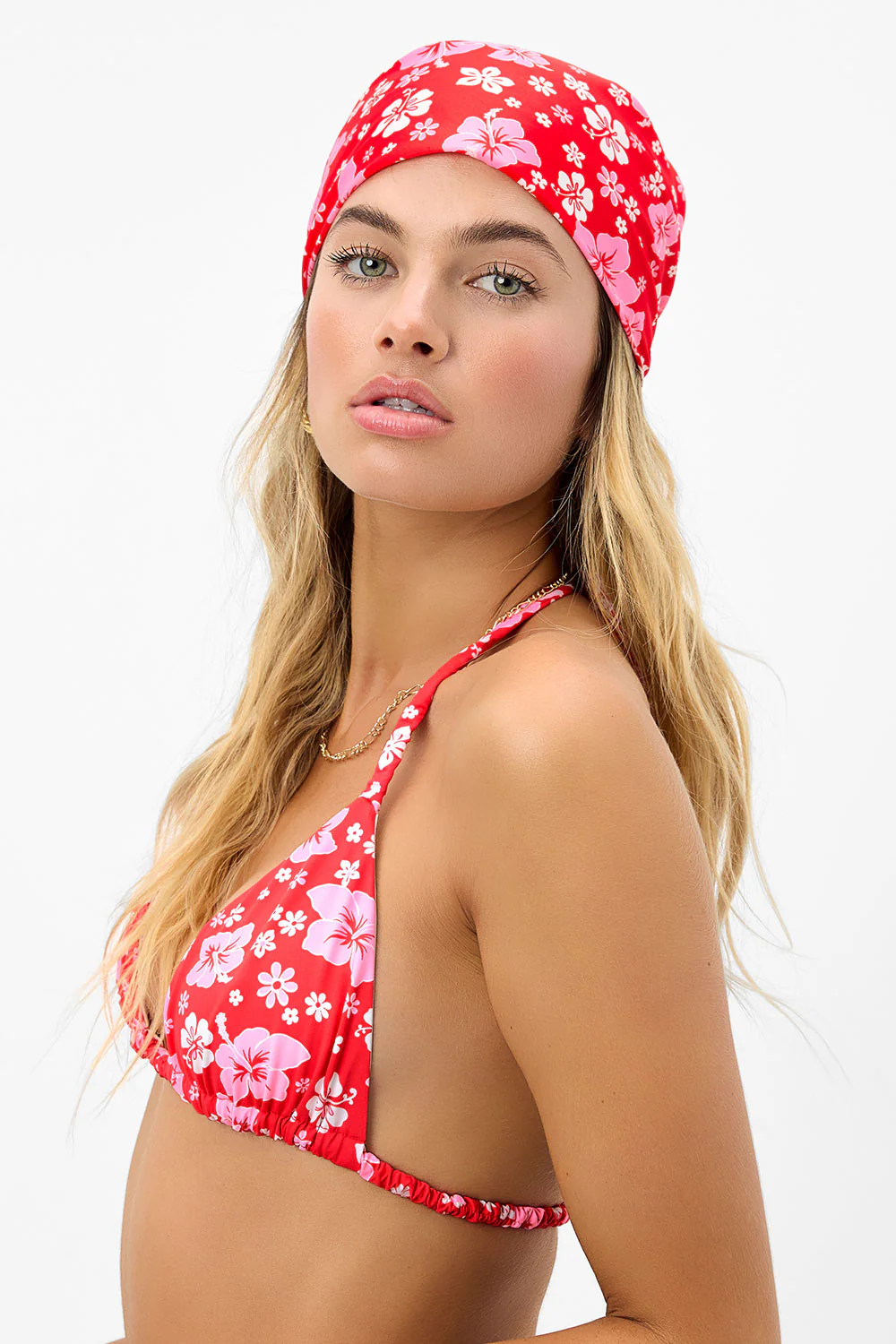 Heidi Satin Floral Head Scarf - Coconut Girl - Image 2