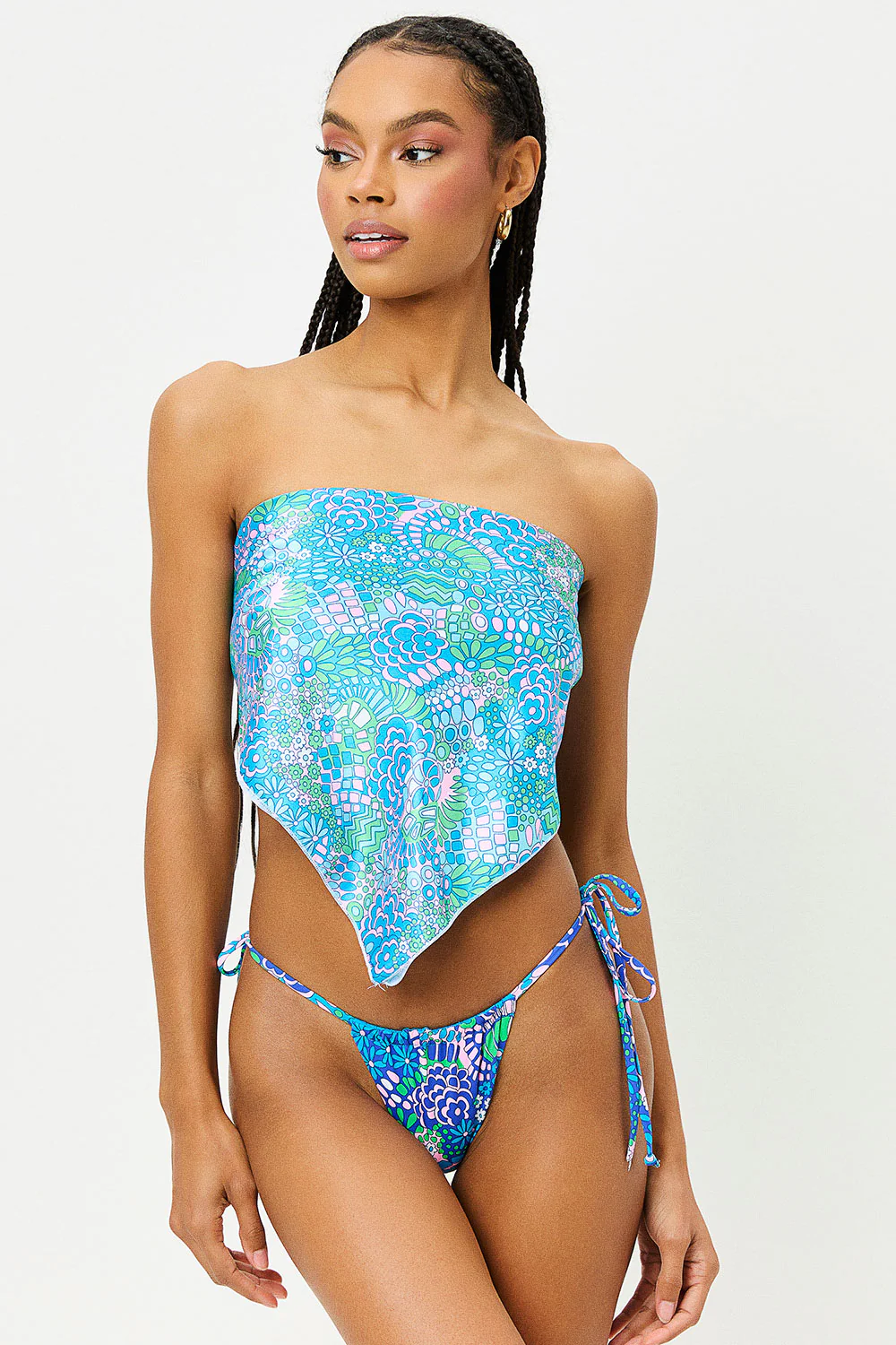 Heidi Satin Head Scarf - Good Vibes - Image 3