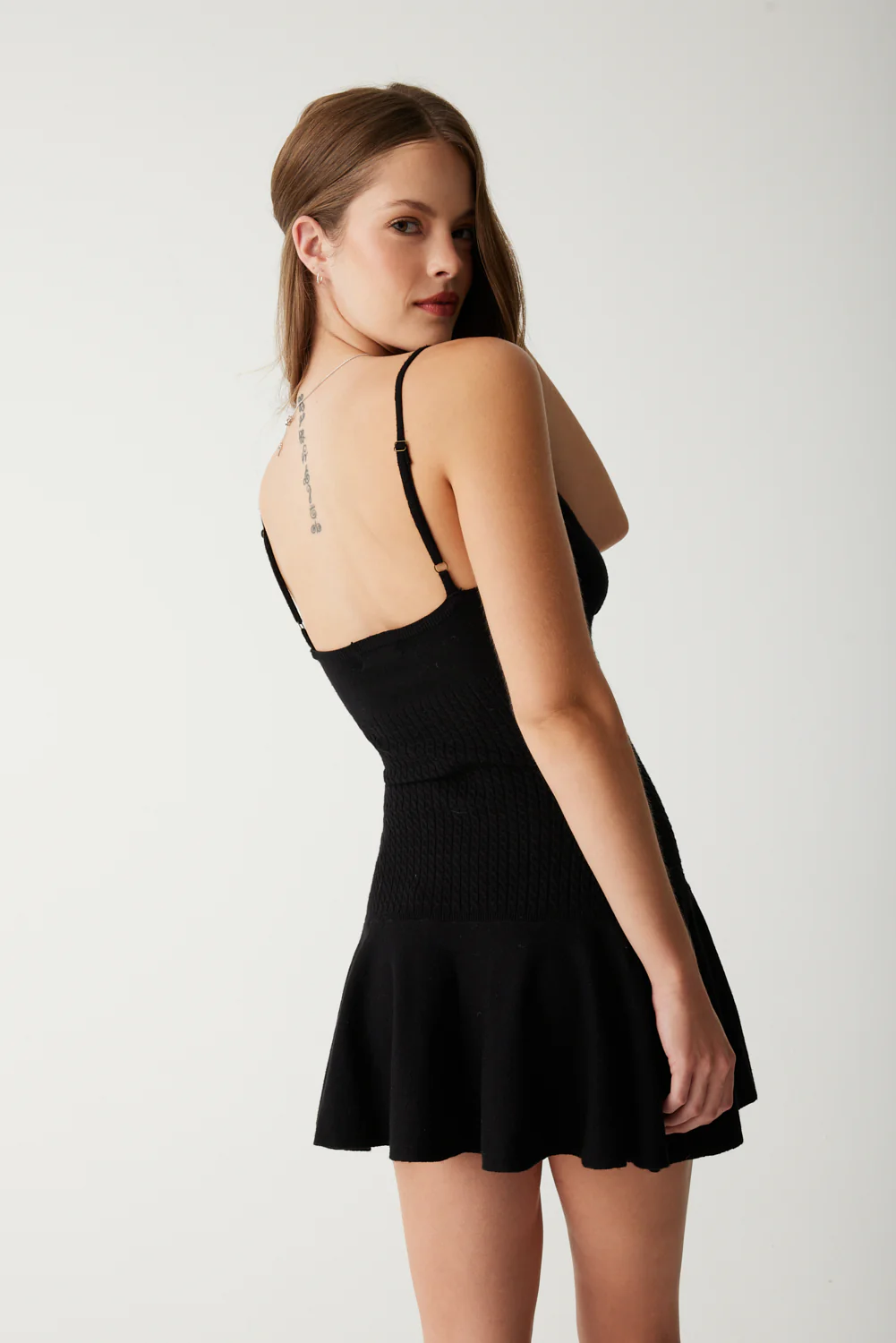 Houston Cable Cloud Knit Dress - Black - Image 5