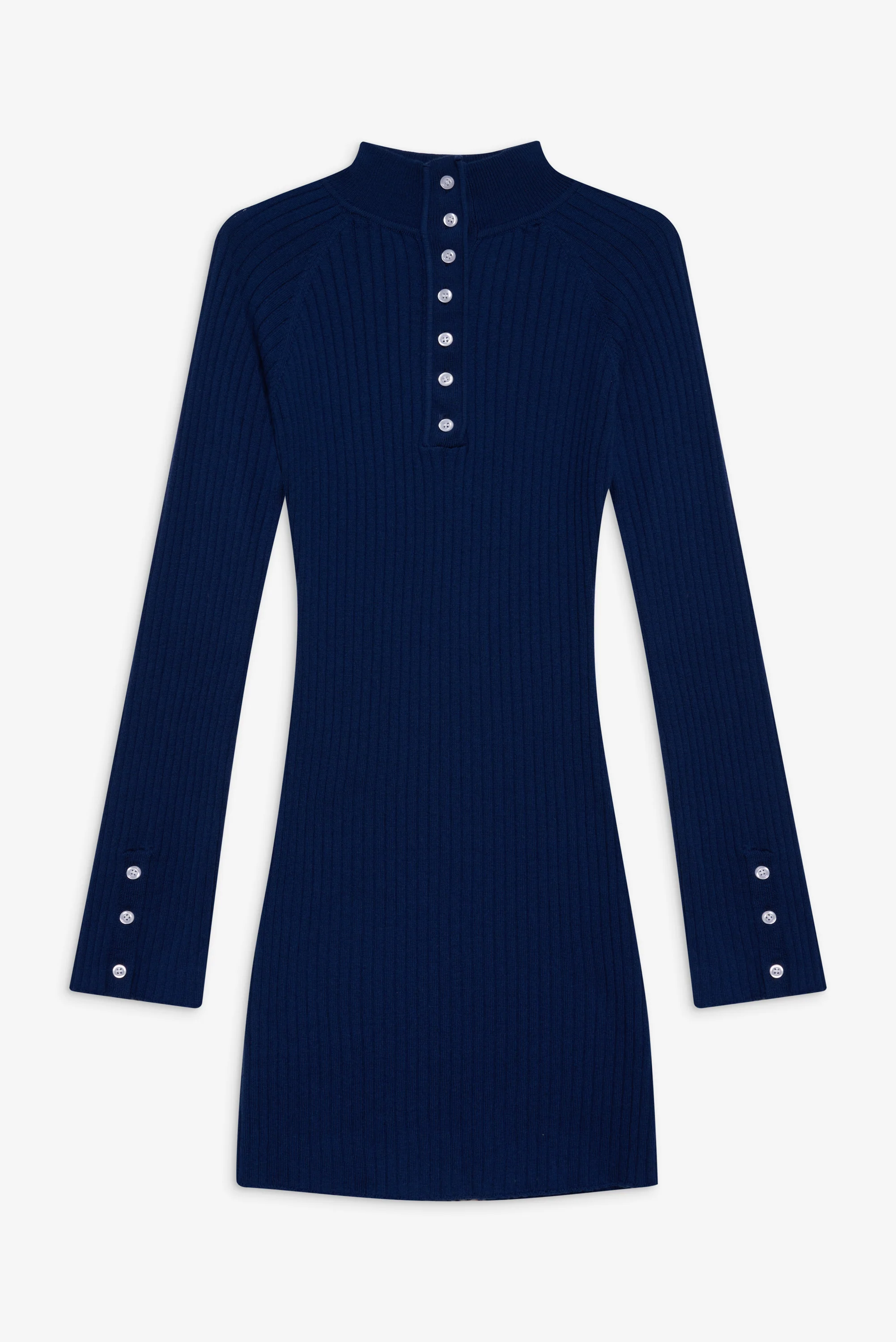 Isla Long Sleeve Mini Dress - Midnight Blue - Image 3