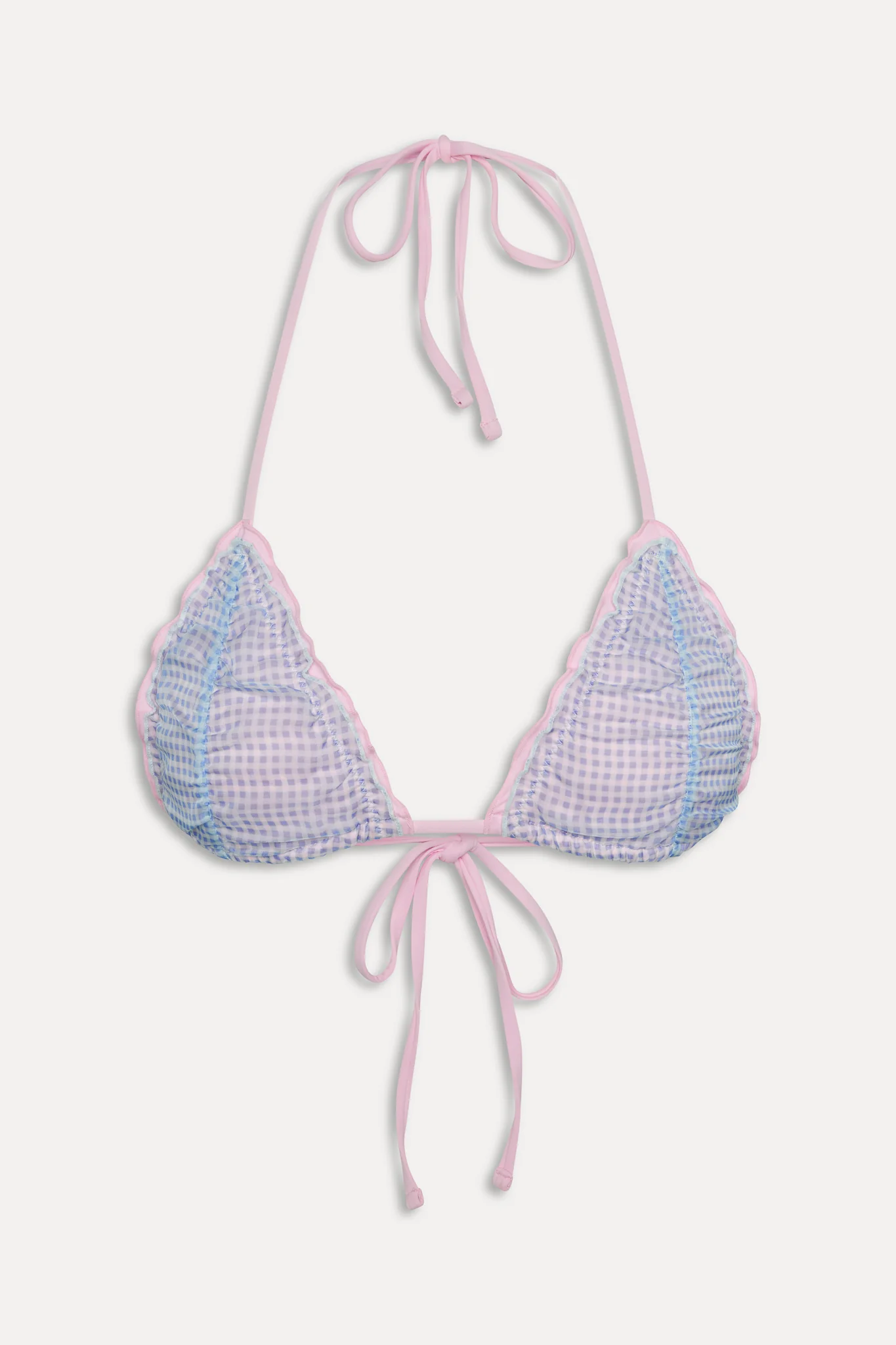 Isla Skimpy Gingham Bikini Top - Gingham Ribbon - Image 3