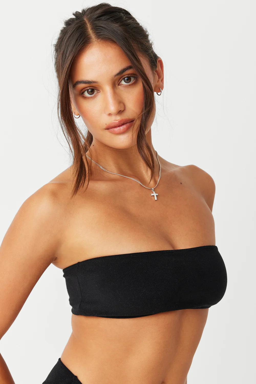 Jada Terry Bandeau Bikini Top - Black - Image 4