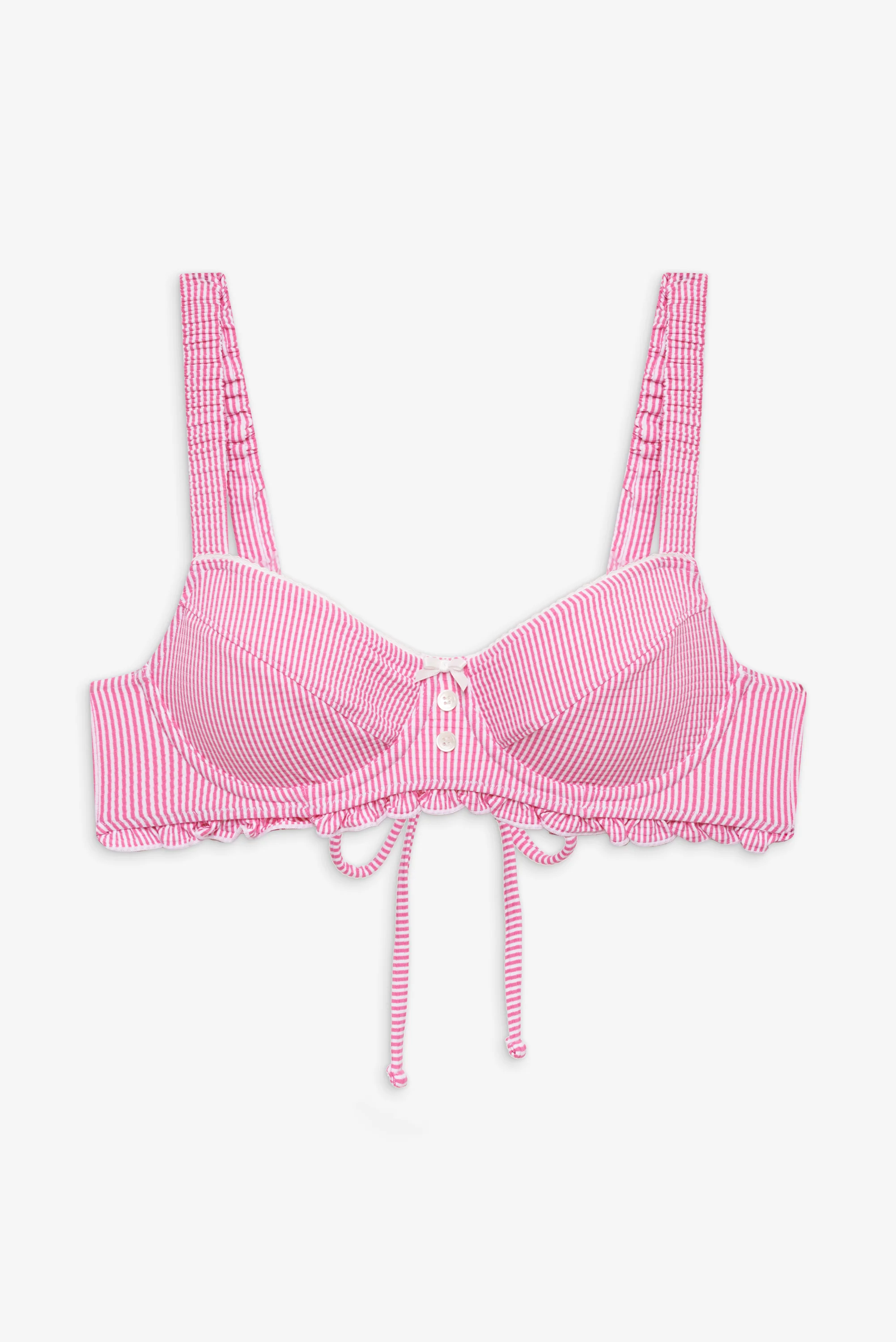 Jane Underwire Bikini Top - Pink Stripe - Image 3