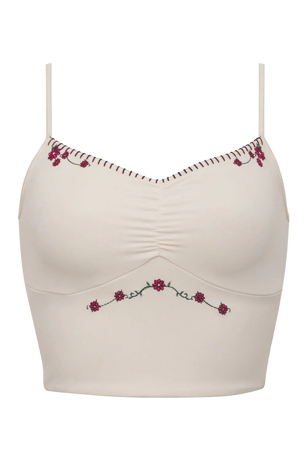 Jasmine Embroidered Tankini Bikini Top - Sea Fairy - Image 5