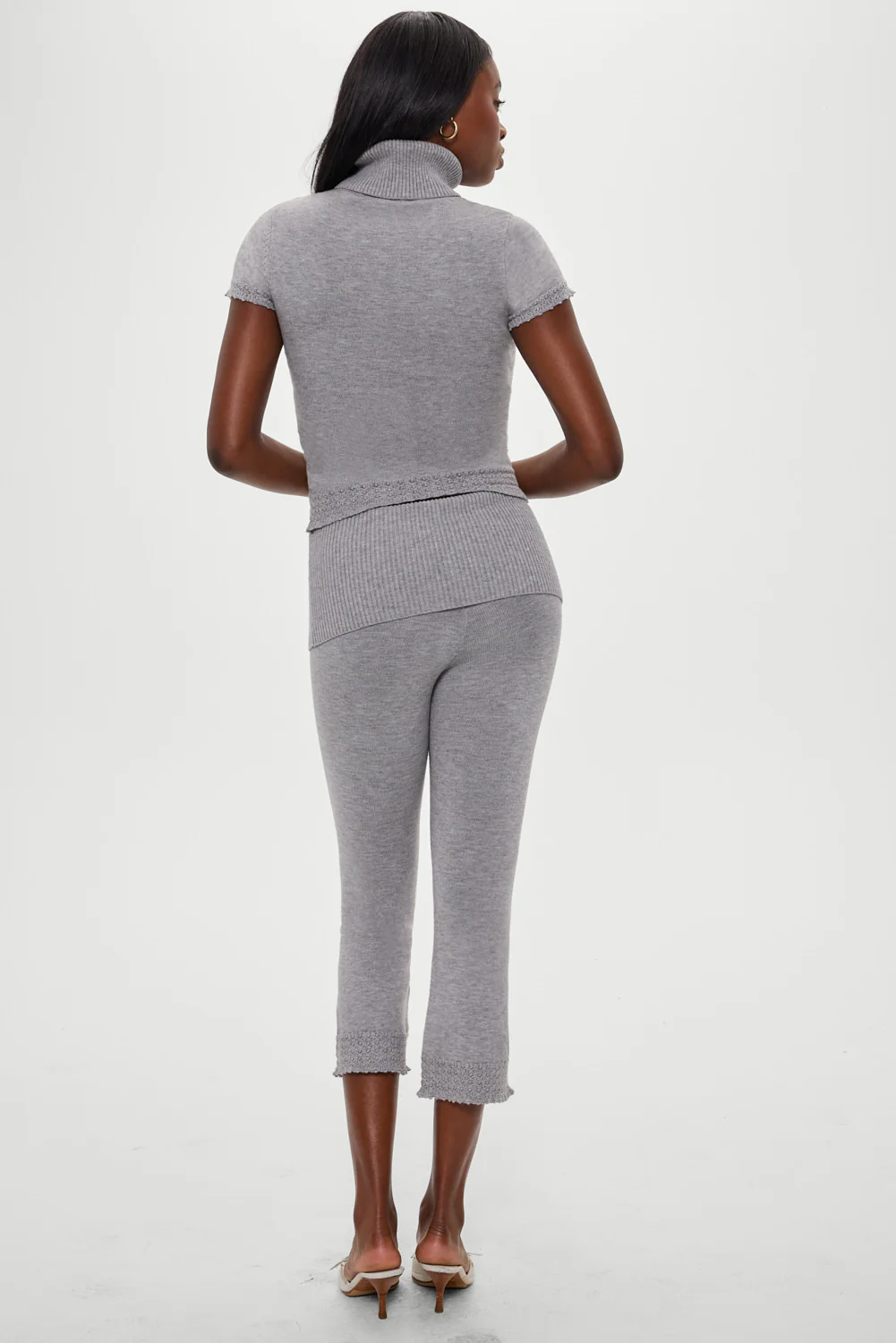 Milo Knit Capri Pants - Cloud Cover - Image 4