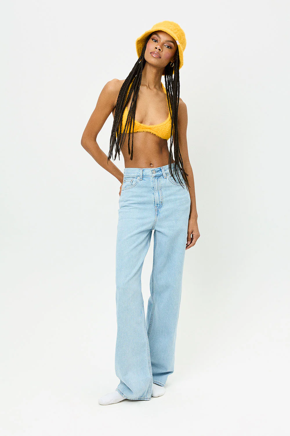 Jax Fuzzy Bucket Hat - Sunshine - Image 3