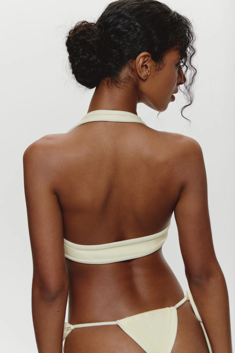 Jayne Terry Halter Bikini Top - Lemon - Image 5