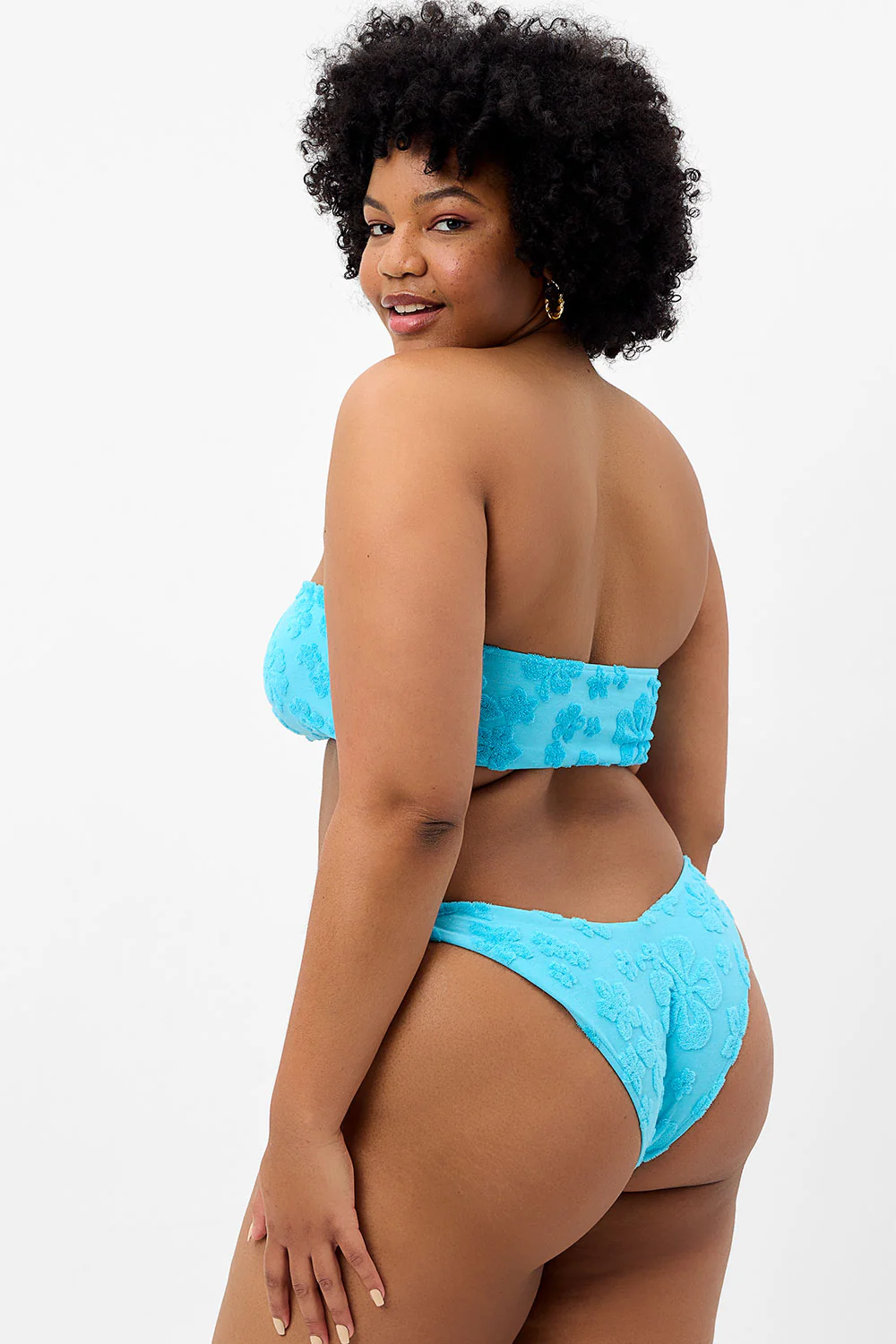 Jean Terry Bandeau Bikini Top - Blue Isle - Image 3