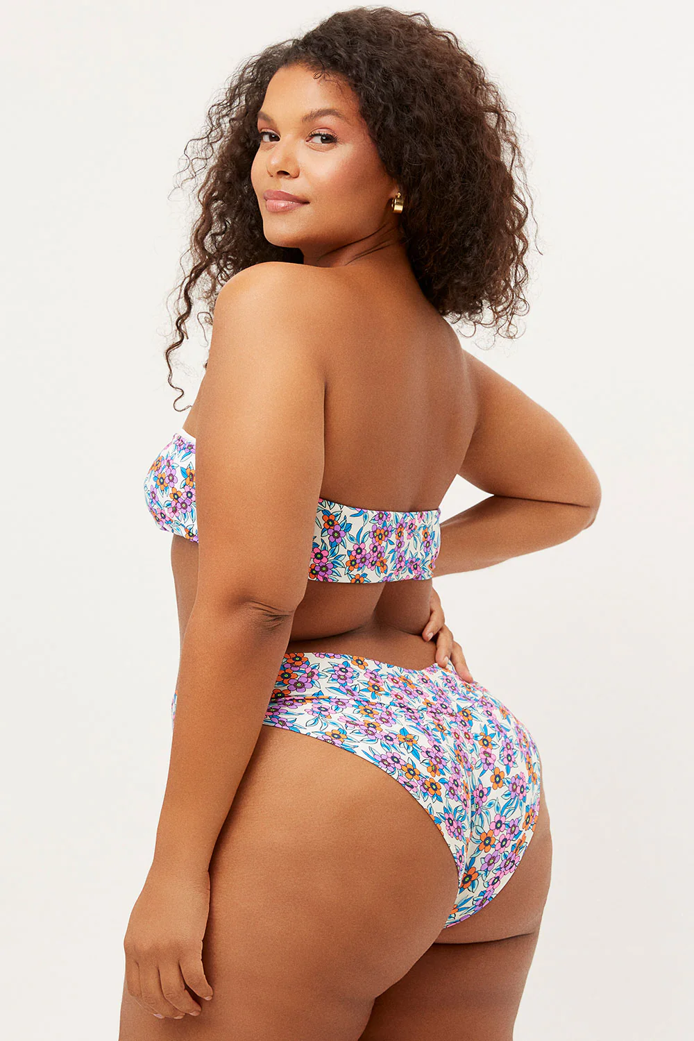 Jeanette Bandeau Strapless Bikini Top - Flower Farm - Image 3