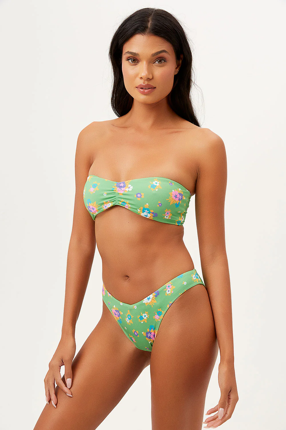 Jeanette Bandeau Strapless Bikini Top - Meadow - Image 2