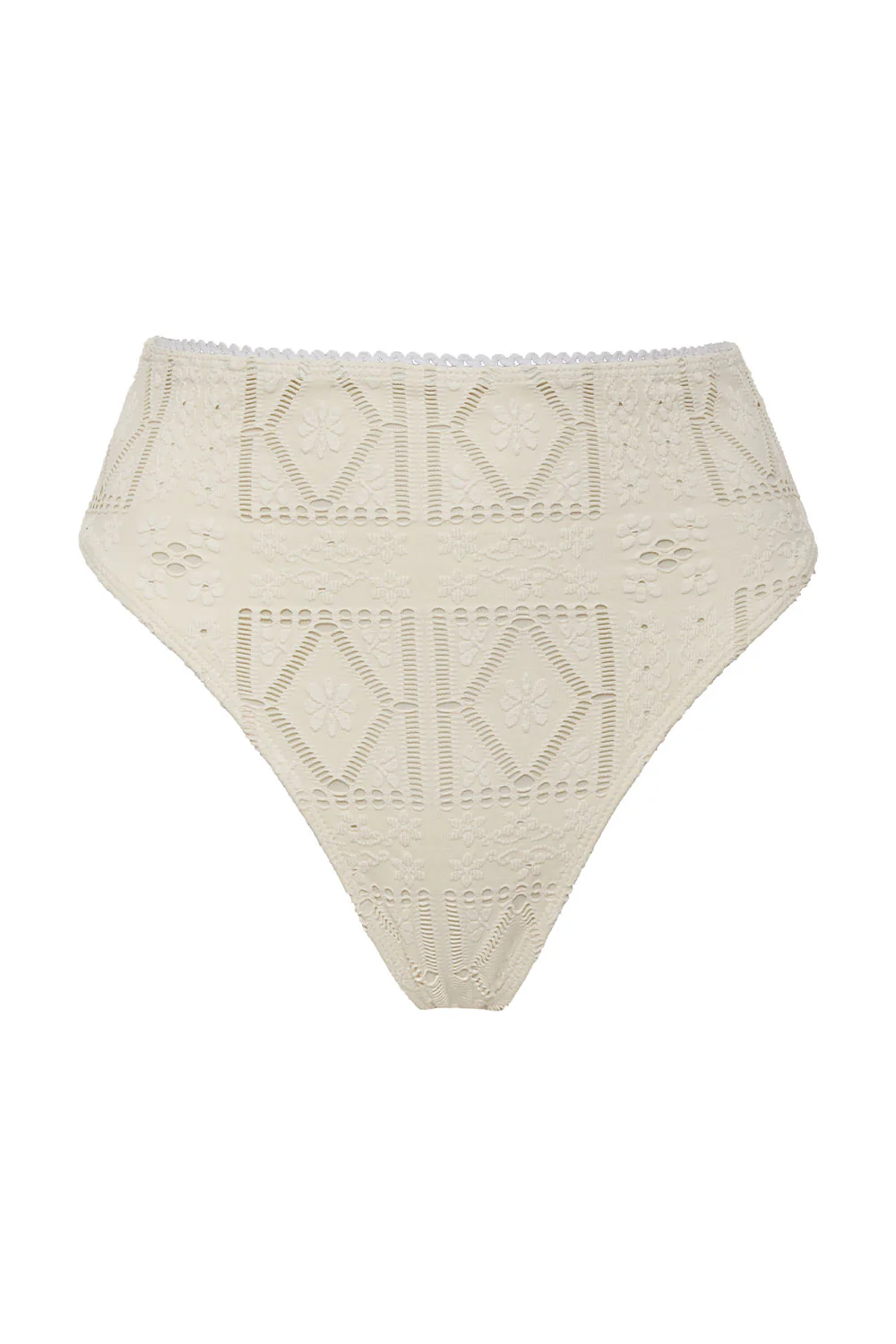 Jenna High Waist Bikini Bottom - Angel Dust - Image 5