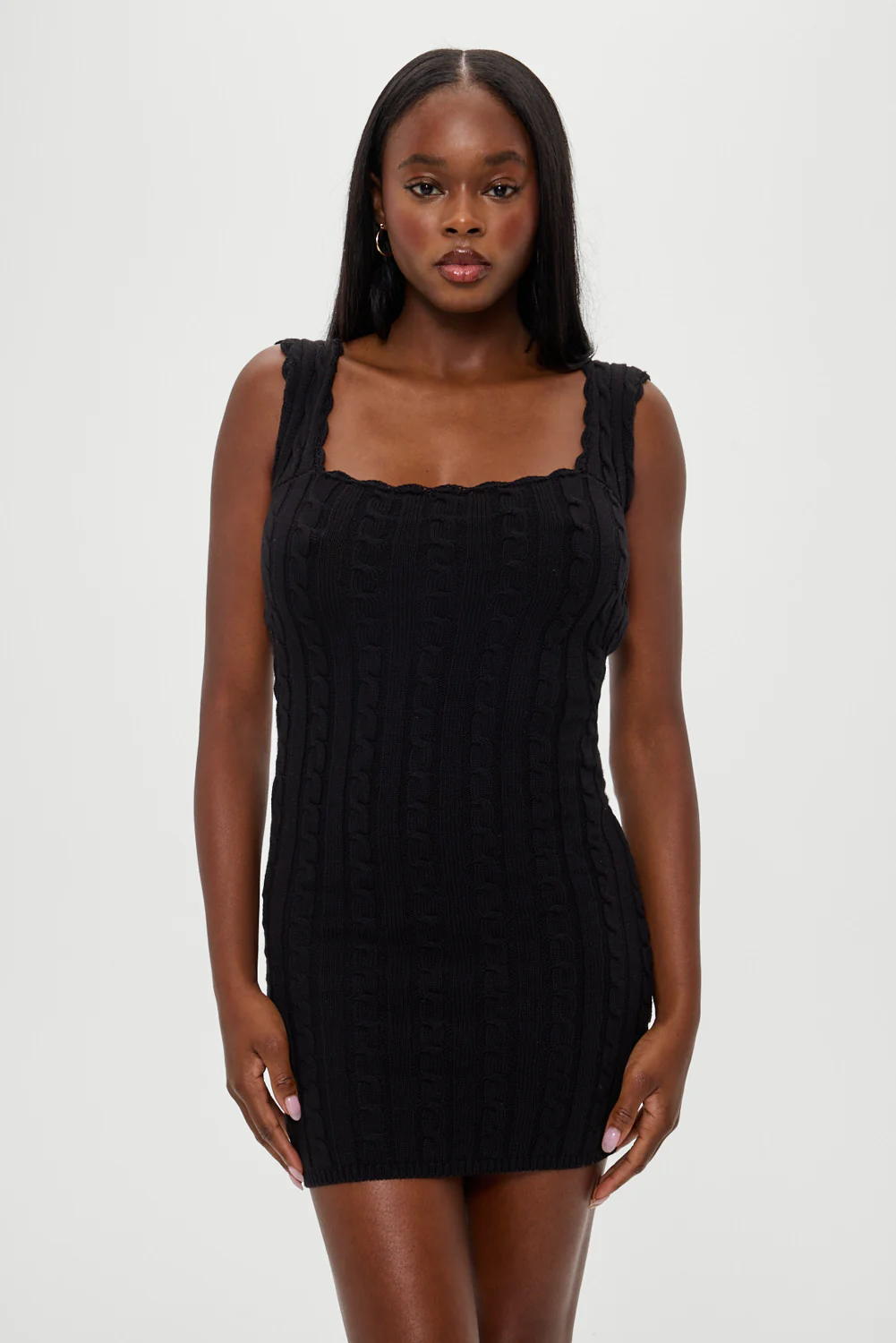 Jules Knit Backless Mini Dress - Black - Image 6