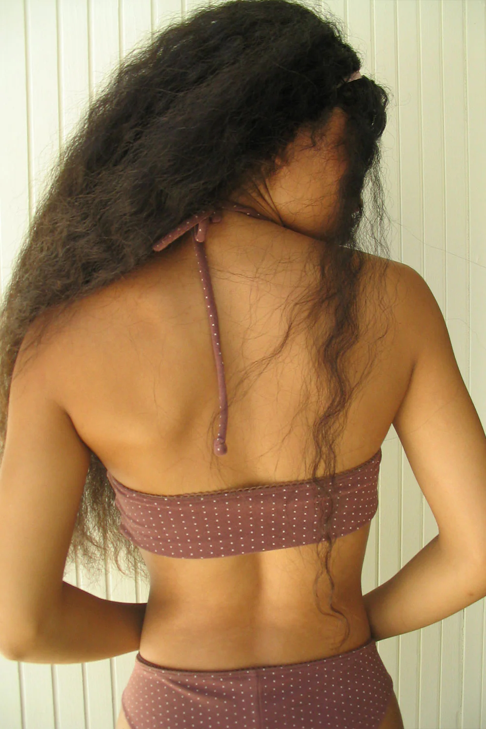 Jupiter Terry Bandeau Bikini Top - Chocolate - Image 3