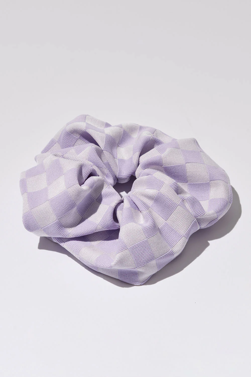 Katy Checkered Scrunchie - Purple Check - Image 3