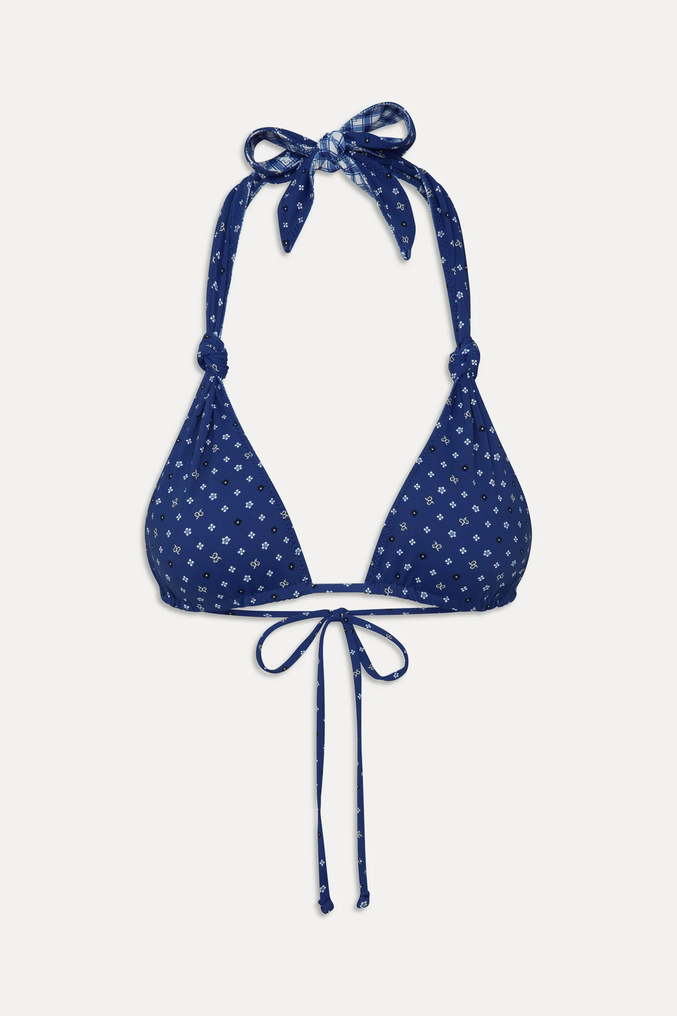 Kealy Reversible Halter Bikini Top - Starry Gingham - Image 3