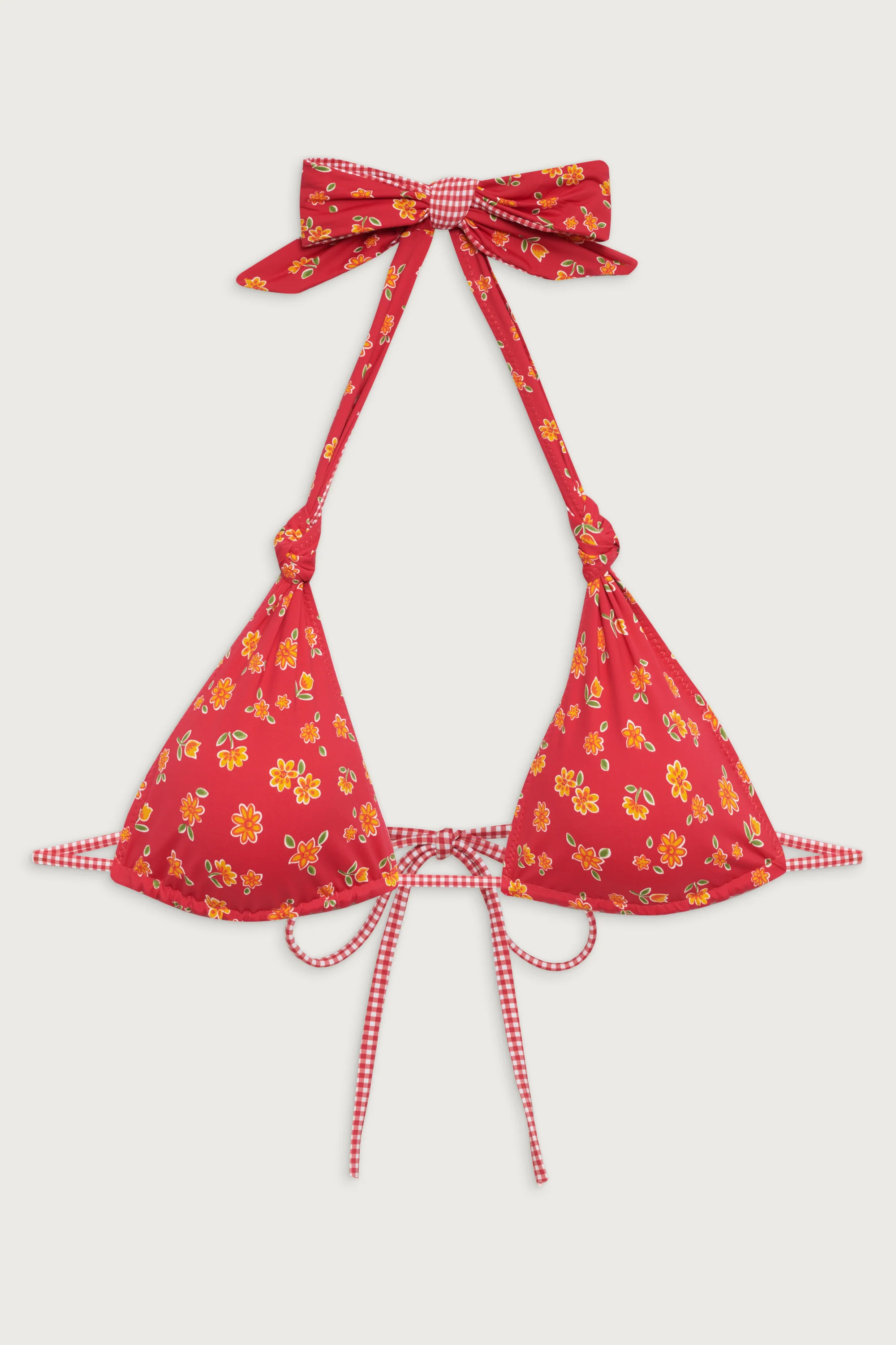 Kealy Reversible Triangle Bikini Top - Summer Flower - Image 3