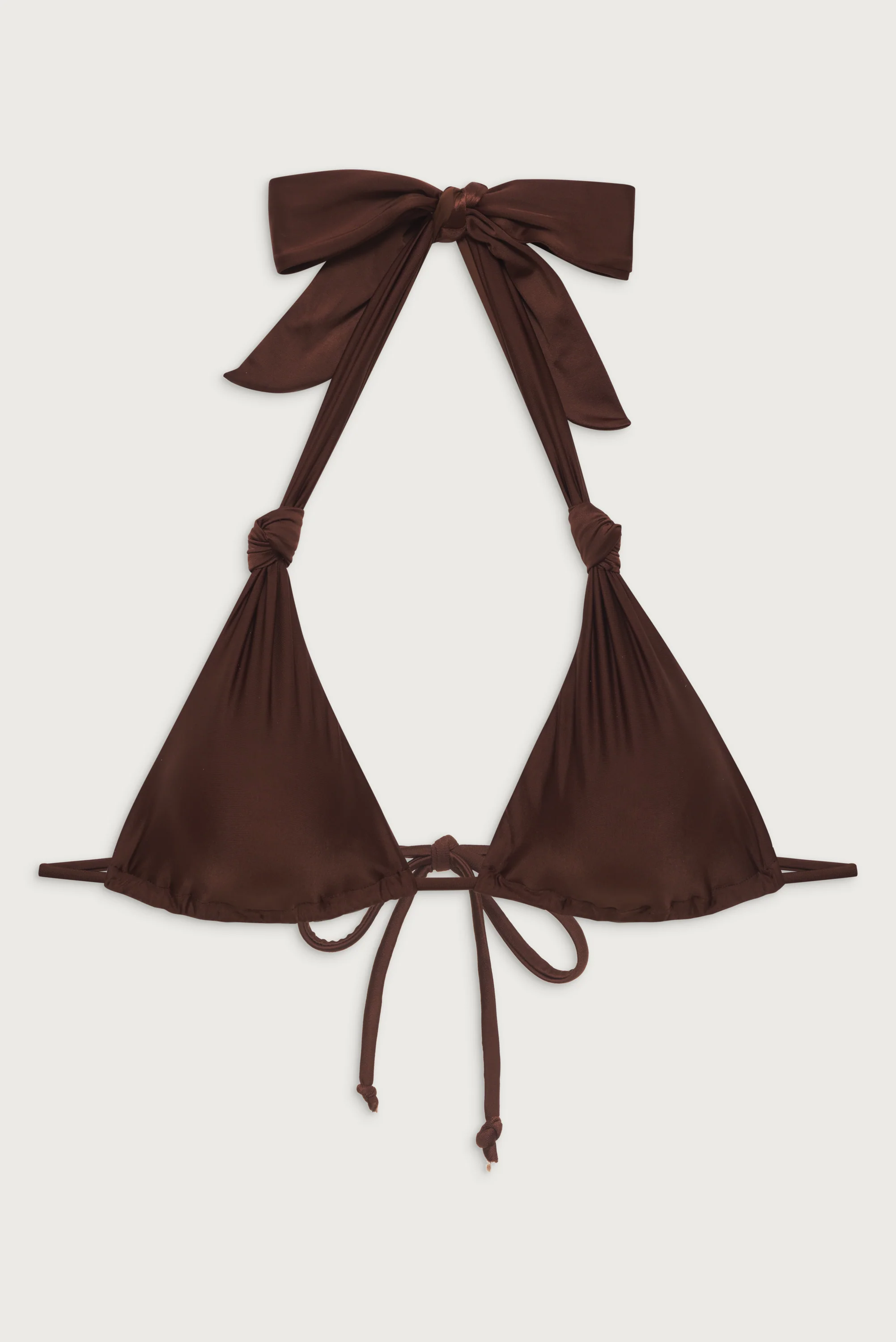 Kealy Triangle Halter Bikini Top - Cinnamon - Image 3