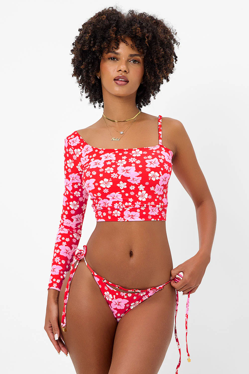 Keira Floral Cheeky Bikini Bottom - Coconut Girl - Image 2