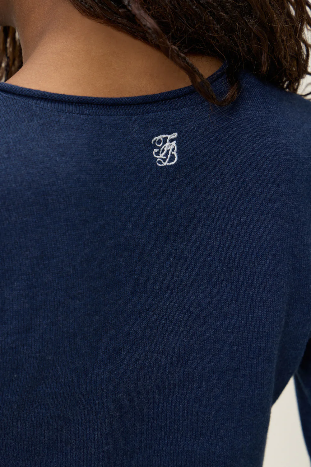 Kennedy Cotton Knit Sweater - Deep Sea Blue - Image 5