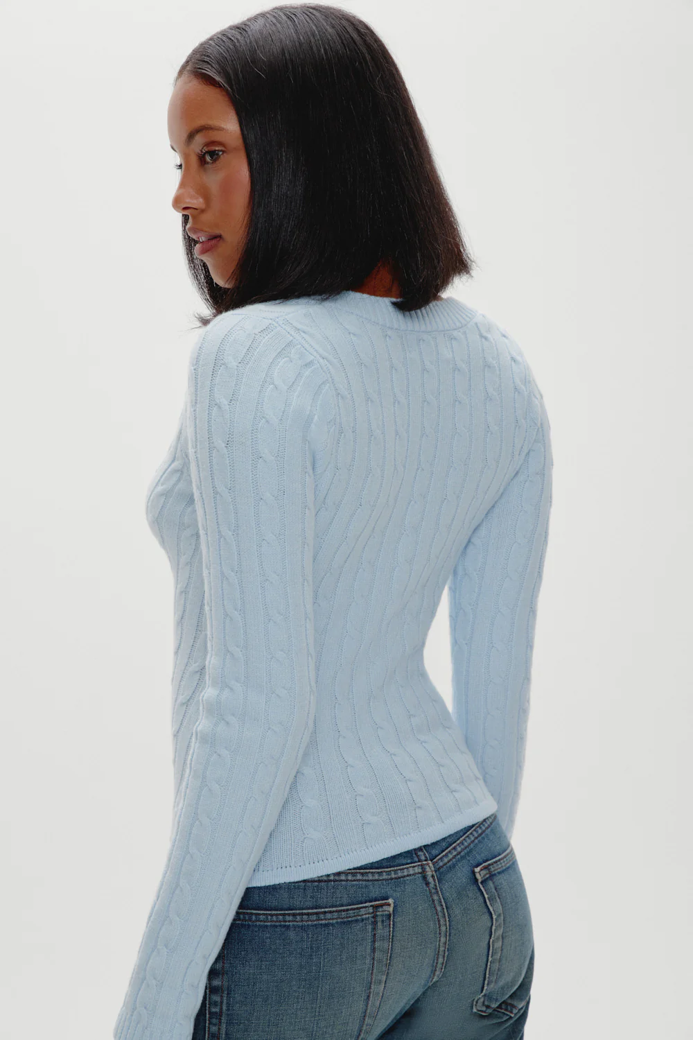 Kit V Neck Knit Sweater - Daydream - Image 6