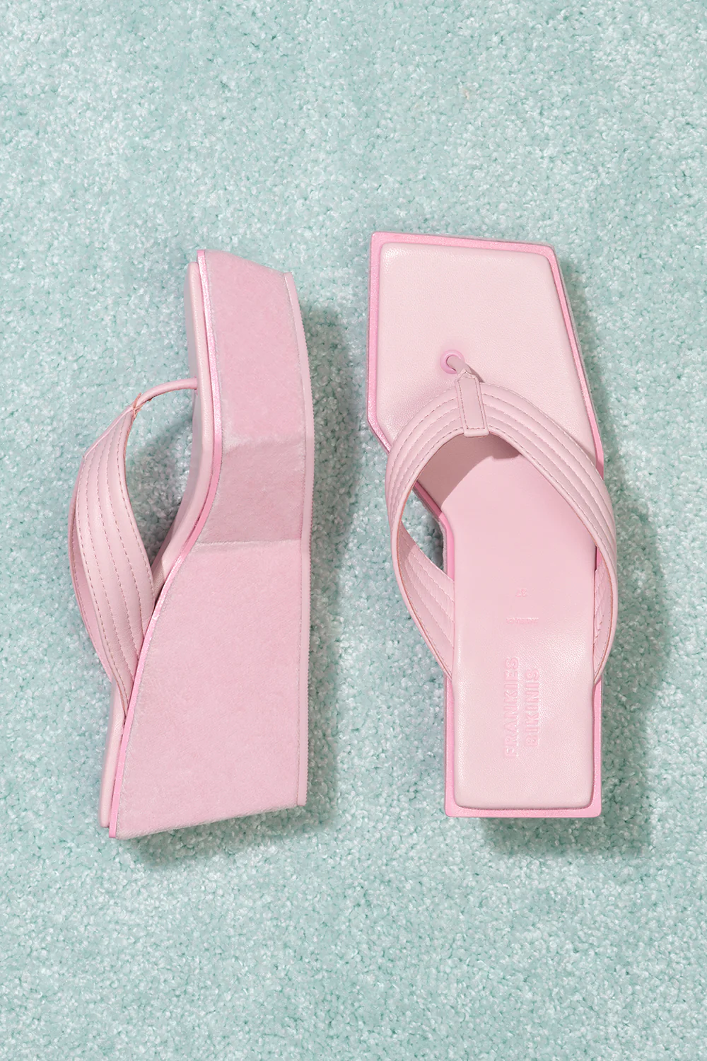 LA Girl Platform Flip Flop - Baby Pink - Image 4