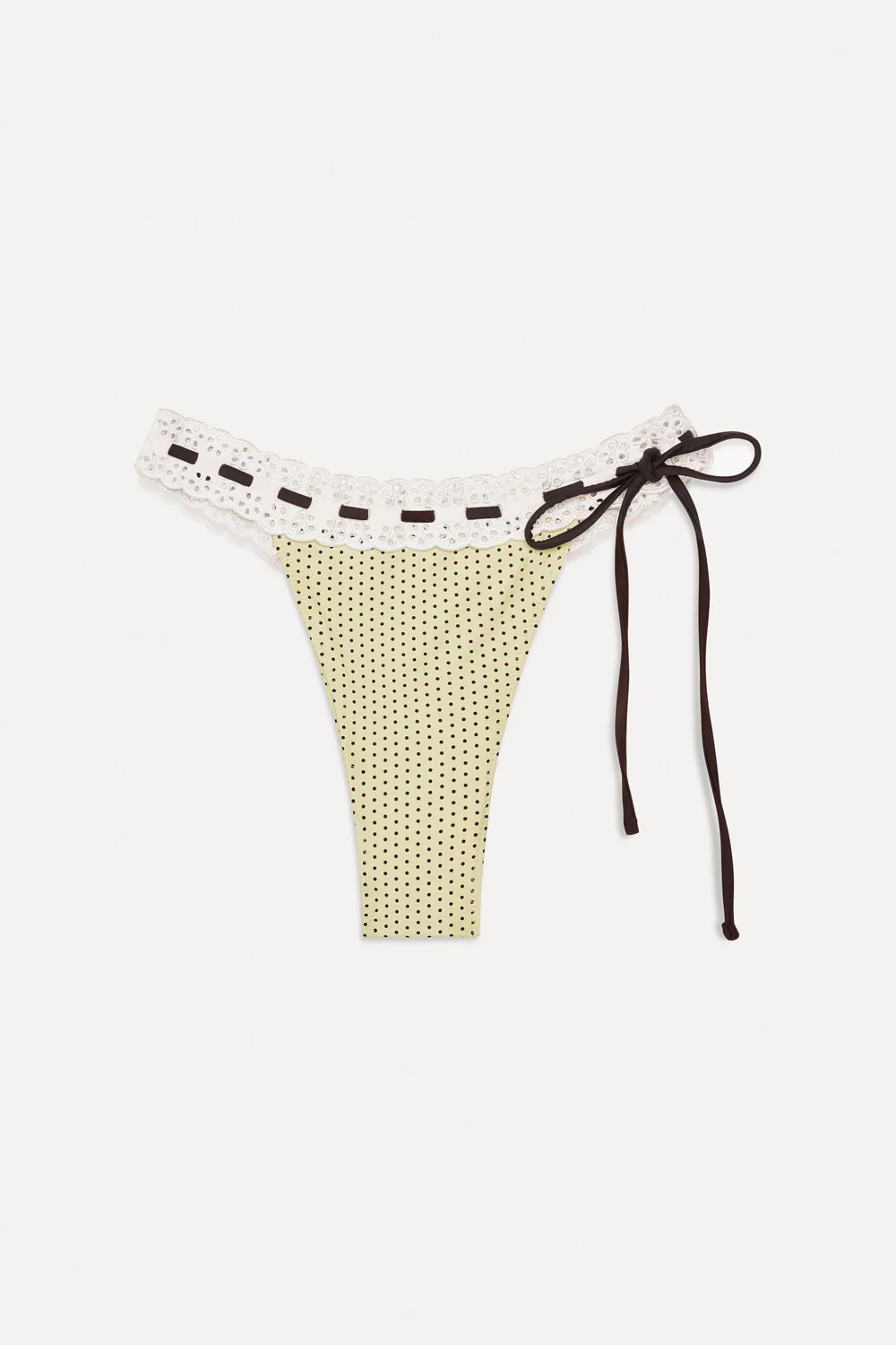 Lacey Micro Bikini Bottom - Lemon Dot - Image 3