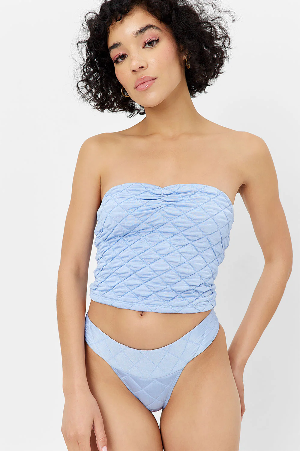 Lani Strapless Bikini Top - Baby Blue - Image 2