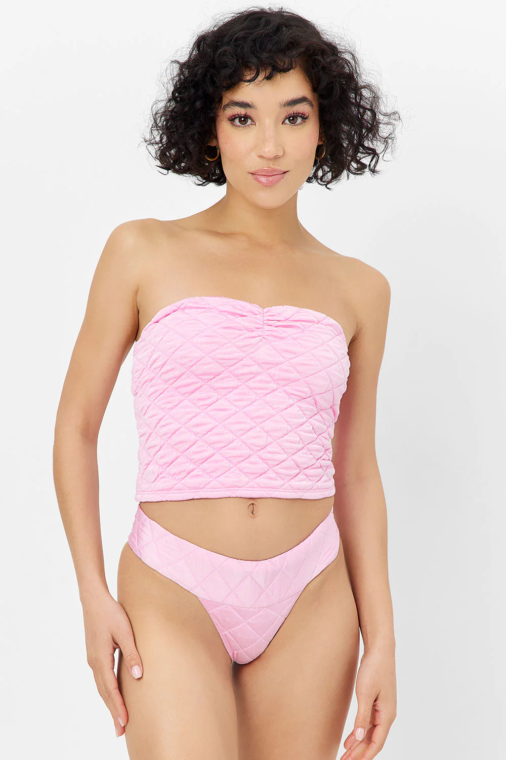 Lani Strapless Bikini Top - Baby Pink - Image 5
