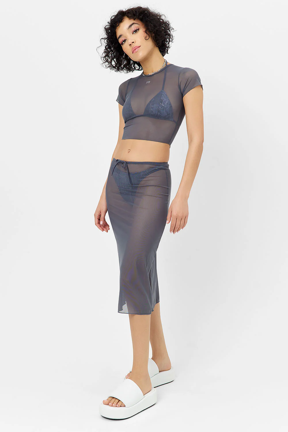 Lauryn Mesh Crop Top - Galaxy - Image 4