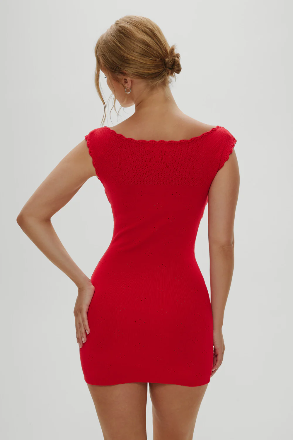 Leila Mini Dress - Red Rose - Image 4